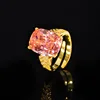 adjustable size Gold Bird's Nest cut papalacha ring