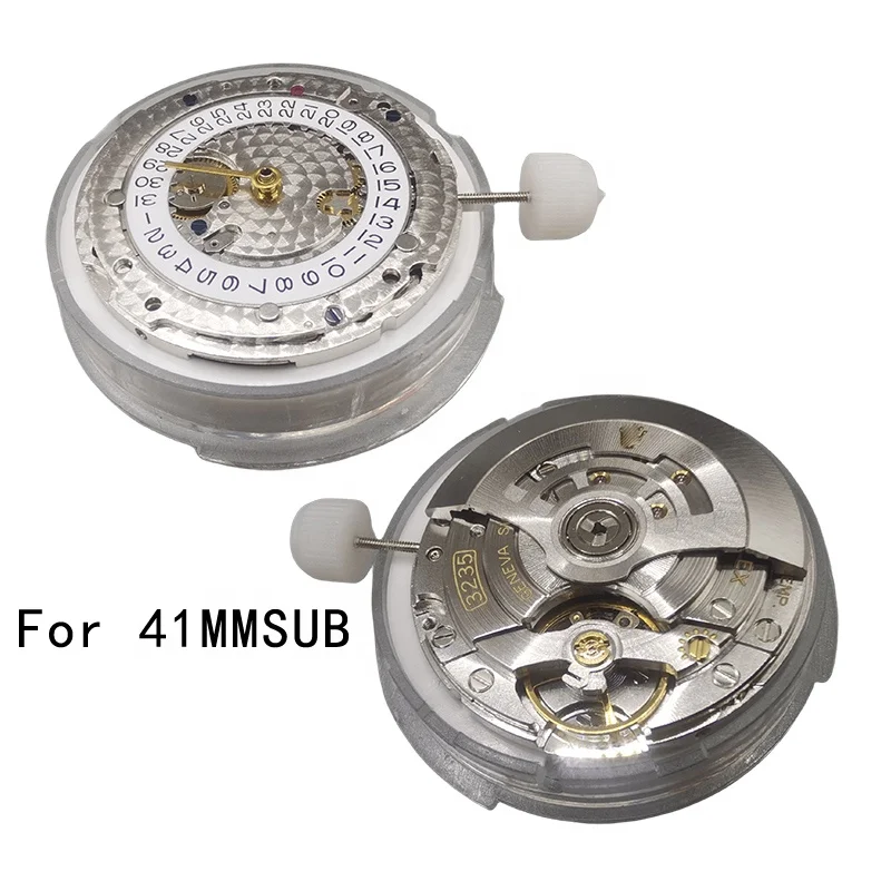 自動巻き時計 3235 ムーブメント ステンレス 3235機械式ムーブメント 彫刻入り 互換性 メンズ自動巻き腕時計 41mm