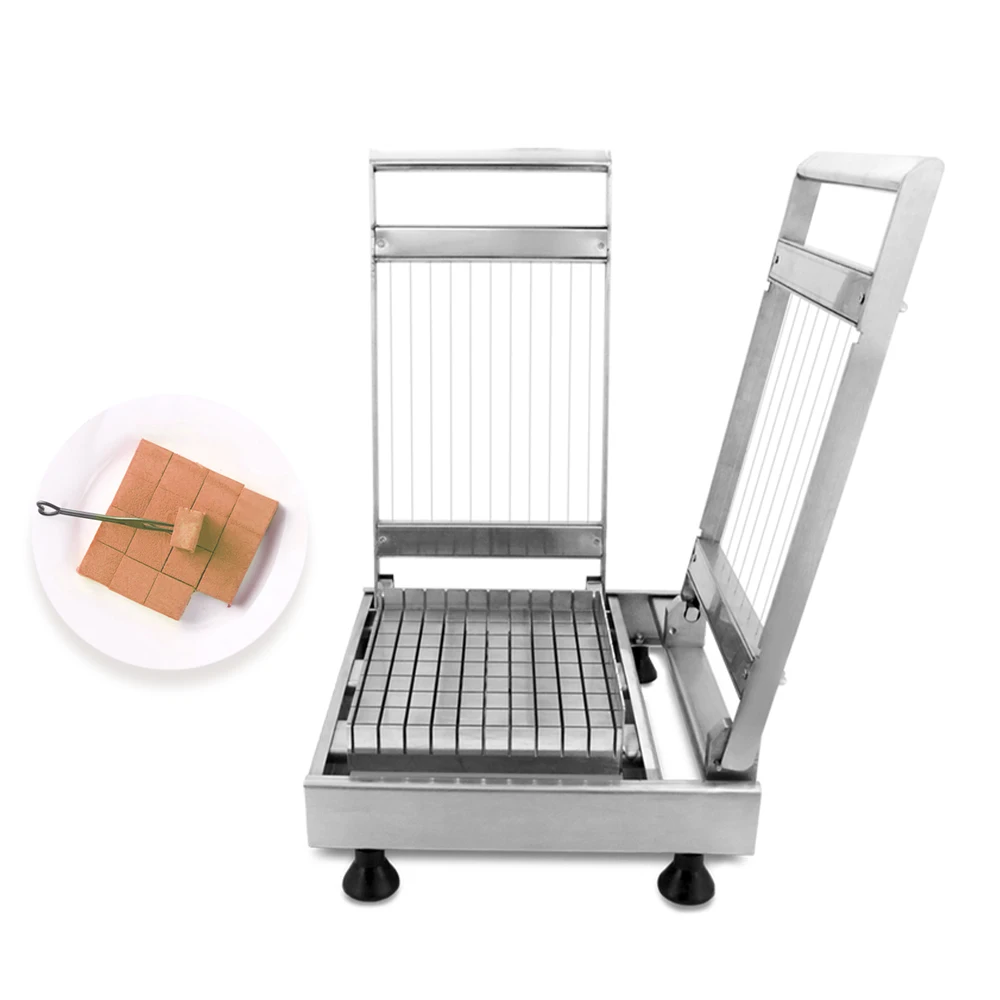 Chocolate Cutting Machine Soft Sweets Square Cheese Cake Wire Cutter Manual Cheese Cake Block Wire Cutter
