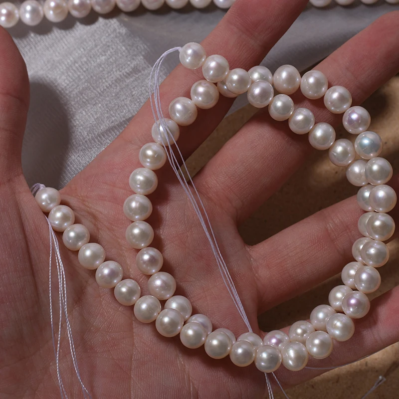 7mm Simple Design Freshwater Pearl Loose Strand Top Grade Round Shape Pearl  Strands Necklace  For Wholesale - Buy 7mm Simple Design Freshwater  Pearl Loose Strand Top Grade Round Shape Pearl Strands