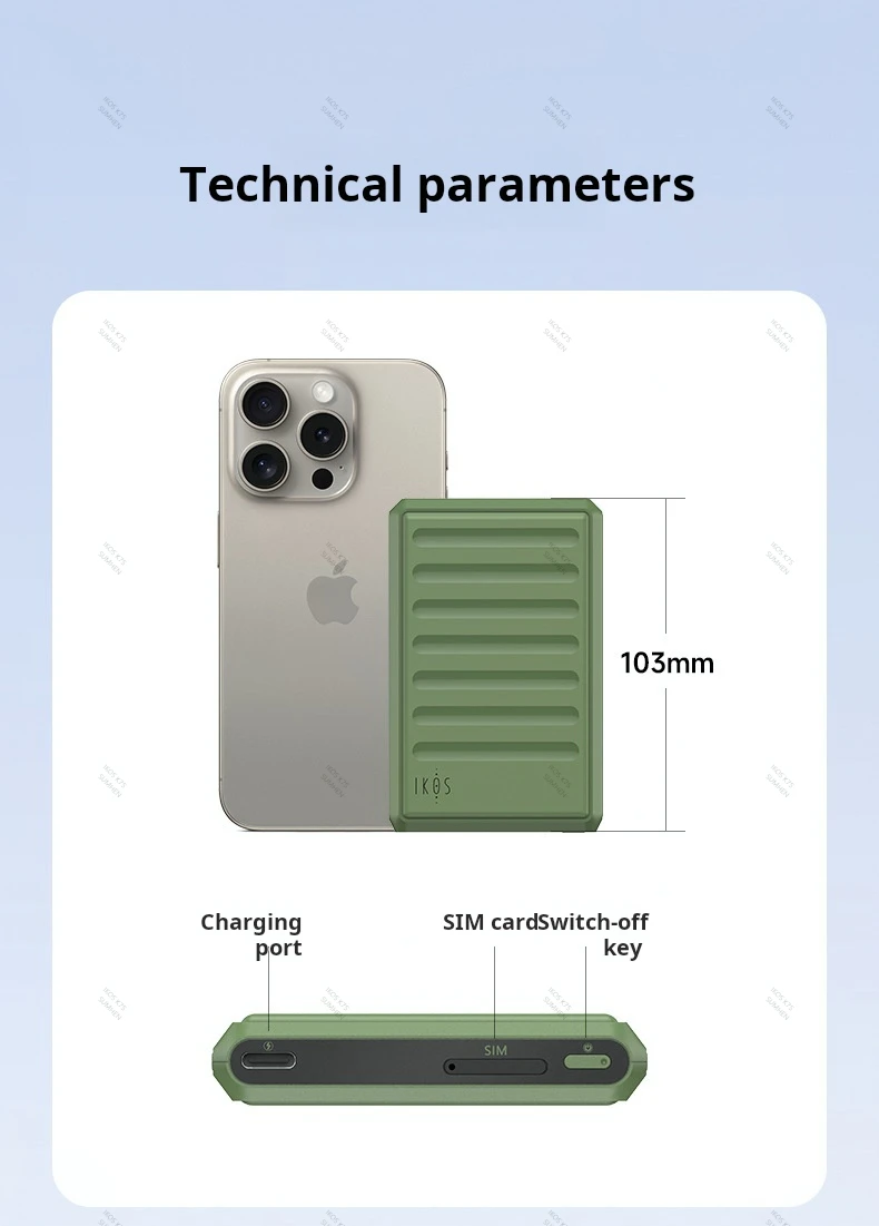 IKOS K7S Dual Triple SIM Card Adapter for iPhone - Supports 4G