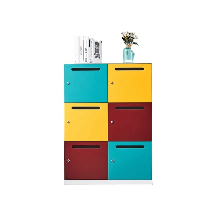 6 Lockers Steel Metal Cabinet