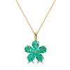 10k Yellow Gold+Lab Emerald