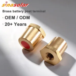 OEM Brass Electrical Lithium Screw Battery Screw Post Terminal Connector Adaptor Set for Auto Car  Marine Motorcycle