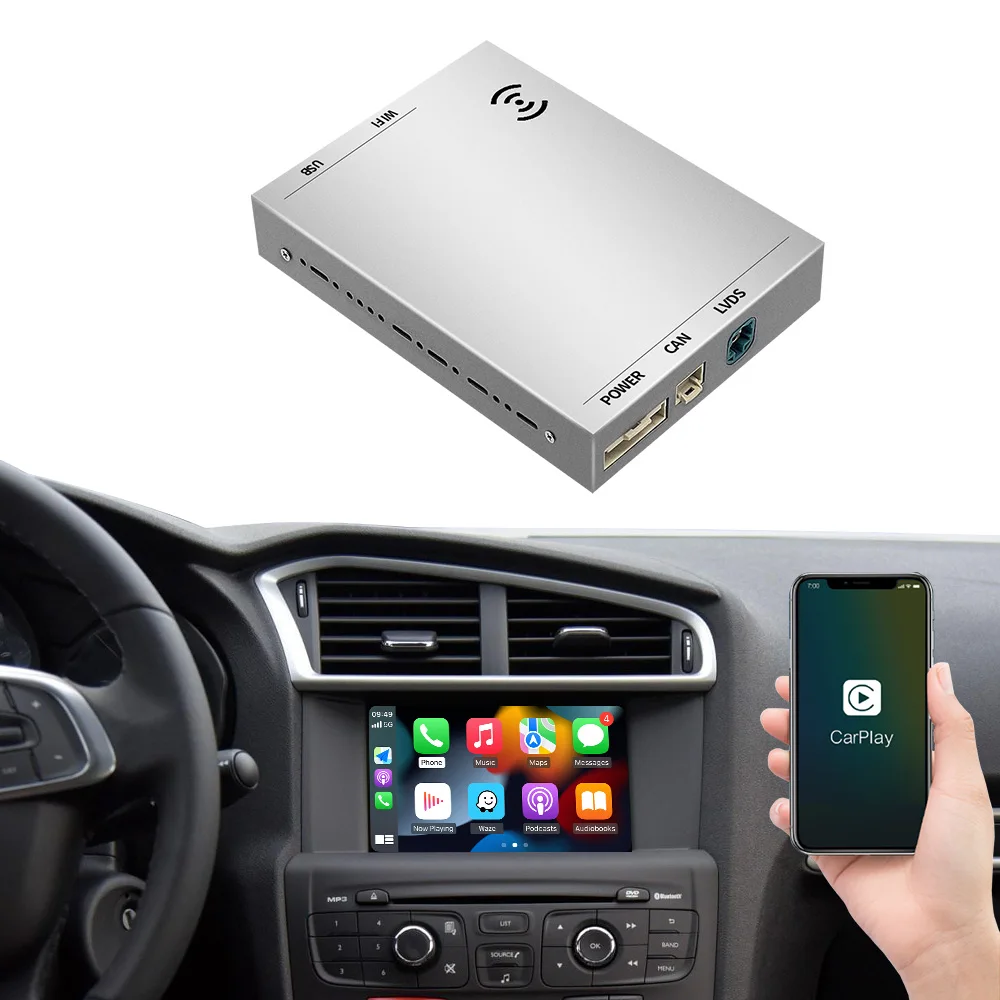 CARABC ワイヤレスApple CarPlay Android Auto対応 プジョー・シトロエン用