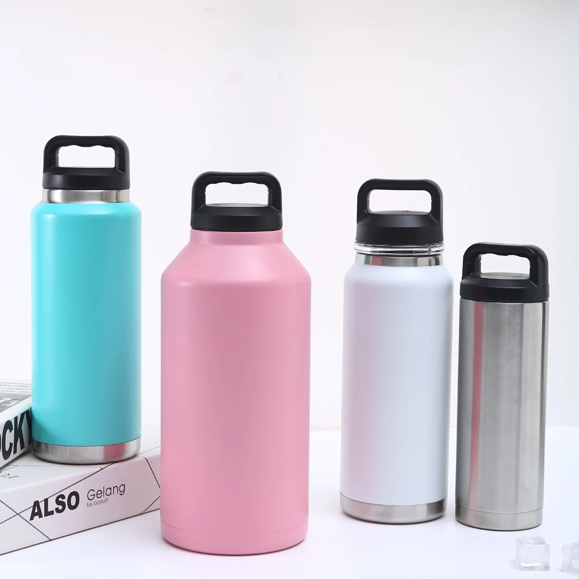 Thermoflask 64oz Insulated Stainless Steel Bottle 2 In 1 Chug And Straw Lid  Black : Target