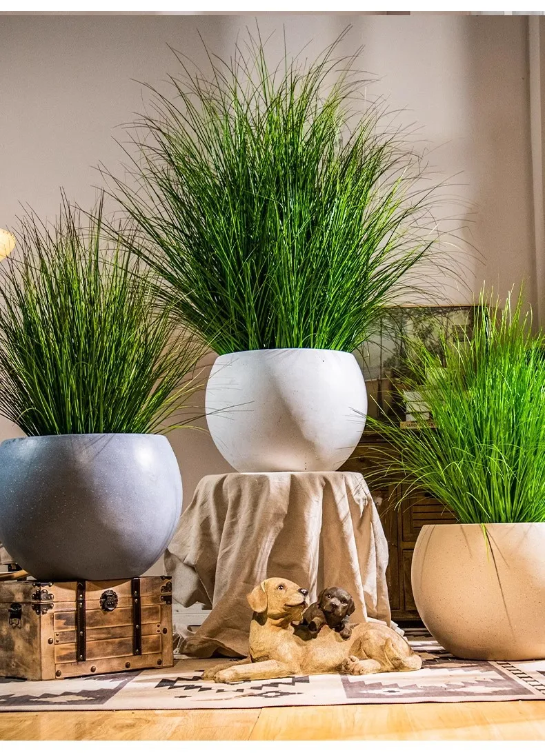 product factory direct mgo flower pot magnesium oxide planter fiber clay lightweight cement decorative indoor outdoor oem manufacturer-8