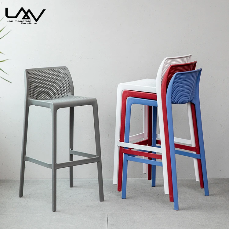 Restaurant Bistro Nordic Creative Plastic Bar Chair Living Room Cafe