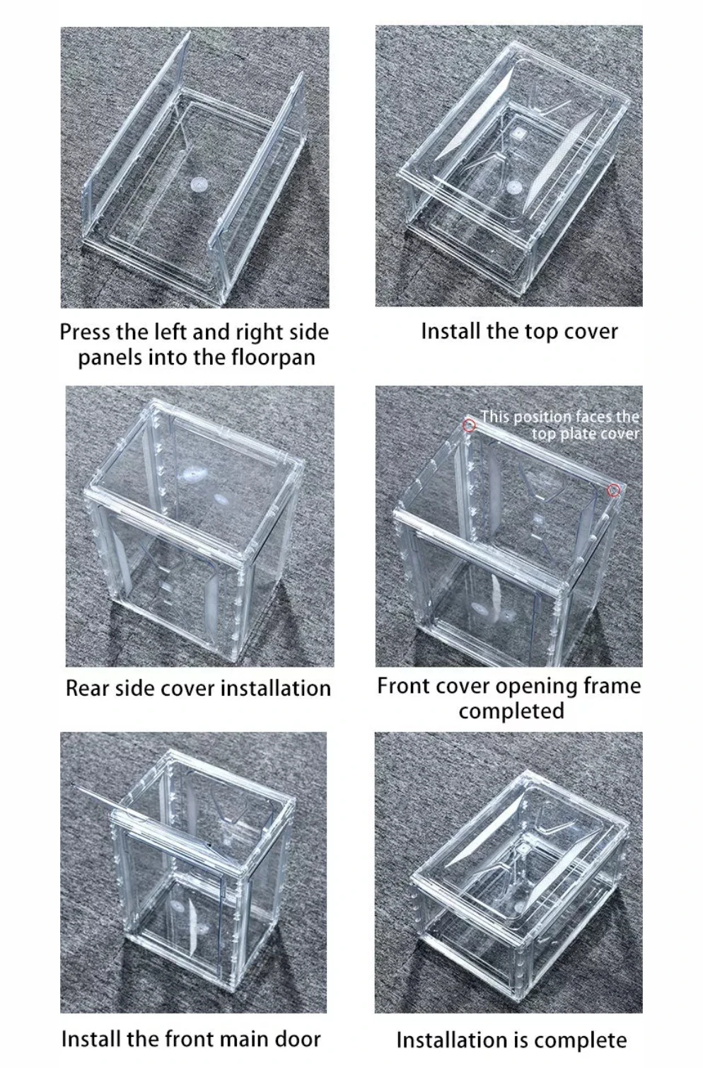 Shoe Display Box Positive Open Door Men's And Women's Shoes Transparent