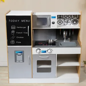 EUDLAND Wooden Simulation Kitchenware Set Kindergarten Play Experience Pretend Cooking Wood Box Packed Kitchen & Food Toys