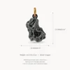 No 7 meteorite pendant Gold