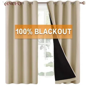 Wholesale Suppliers Blackout Curtain Fabric Usa Curtain Fabric Blackout 100% Blackout Curtain for Living Room