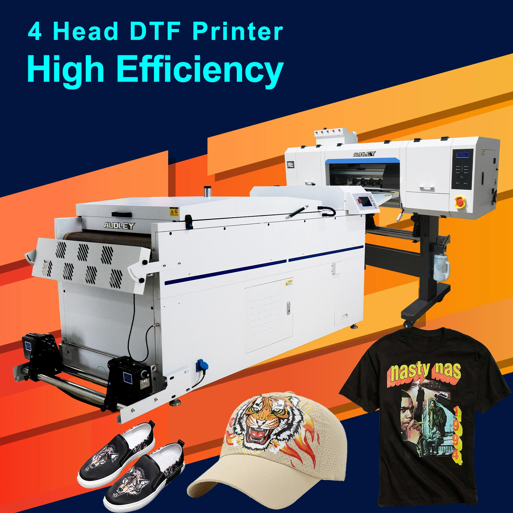 Audley Tshirt Printing Machine A1 Size 60cm 24 Inch Four Heads Pet Film ...