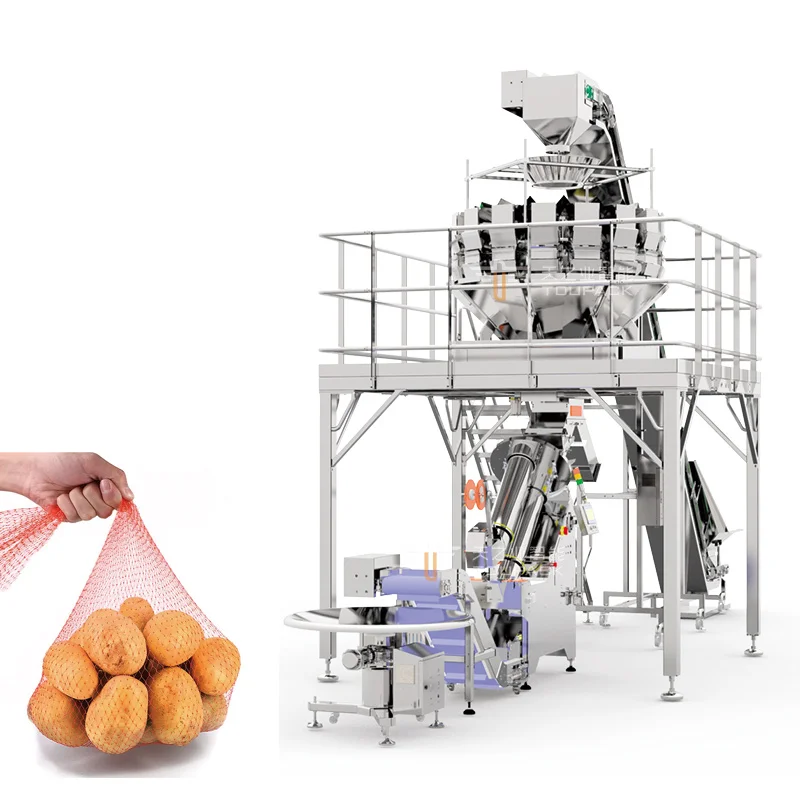 Automatic Net Bag Packing Machine with Stainless Steel 304/316 Construction 30bag/min Capacity and 1.5 Years Warranty