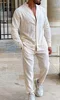 Completi da uomo beige a due pezzi