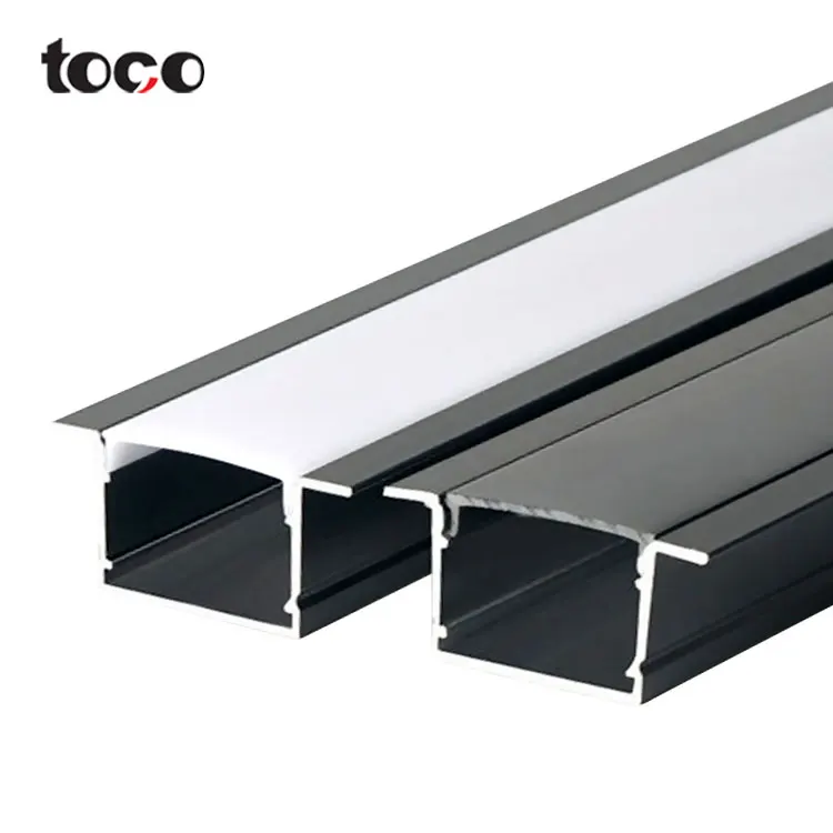Toco Aluminium Led Profile Black Led Aluminium Profile Led Strip Light Led Aluminium Profile Outdoor