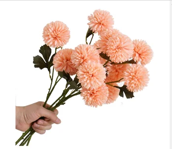 artificial ball chrysanthemum manufacturers 3 head ping pong chrysanthemum wedding flower