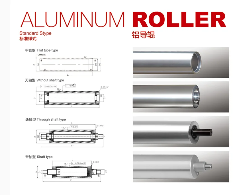Factory Customized Conveyor Aluminum Guide Roller Wholesale Aluminum Idler Roller With Low Price