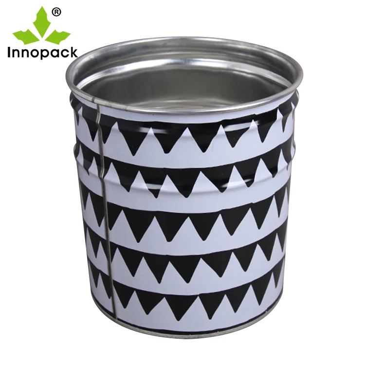Custom 20L Metal Bucket Pail with Internal Coating Tin Material Two ...