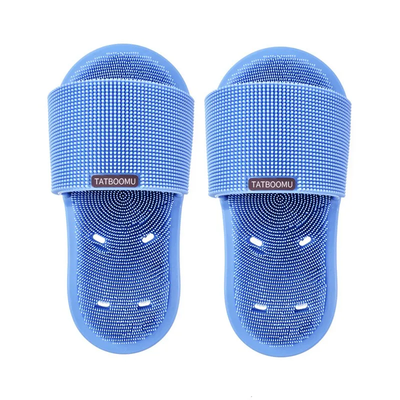 Amazon new magic foot wash slippers bath brush bathroom men and women nonslip silicone slippers