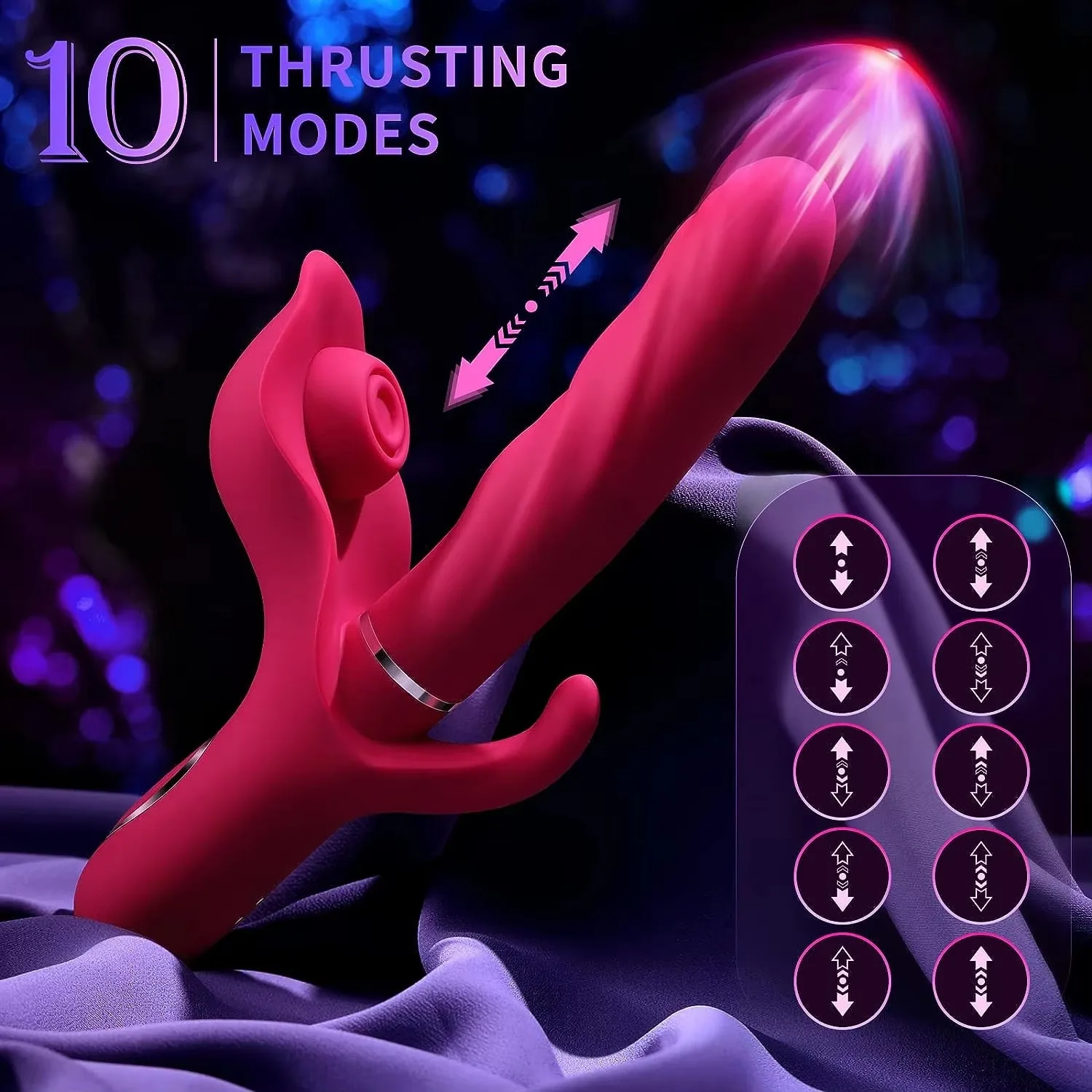 Telescopic 10 Vibration Modes Sucking Clitoris Vagina Relax Toys Female Adult Products Powerful G Spot Vibrators for Woman