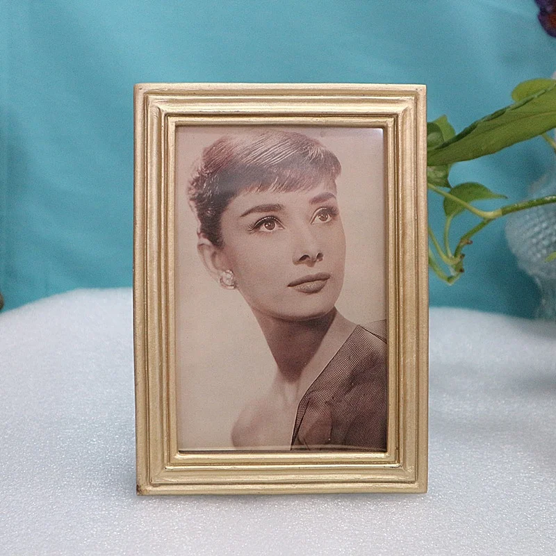 Freestanding Round Sun Photo Picture Frame Sunburst Starburst Antique