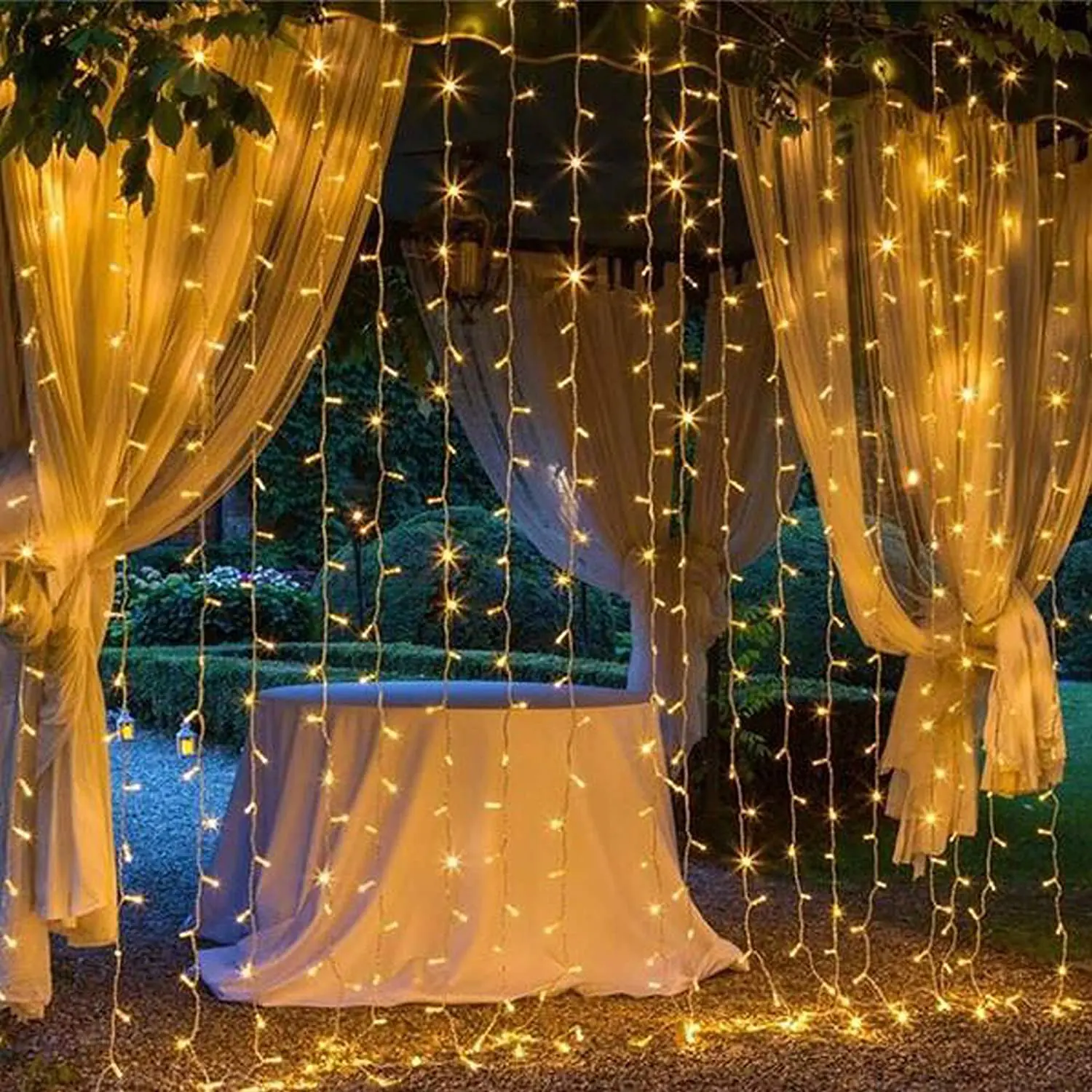 Twinkle Garland 3x3m 304LED 8 Modes Fairy Bedroom Wedding Decora Window Curtain String Lights Waterfall Lighting