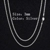 3MM Silver Rope Chain