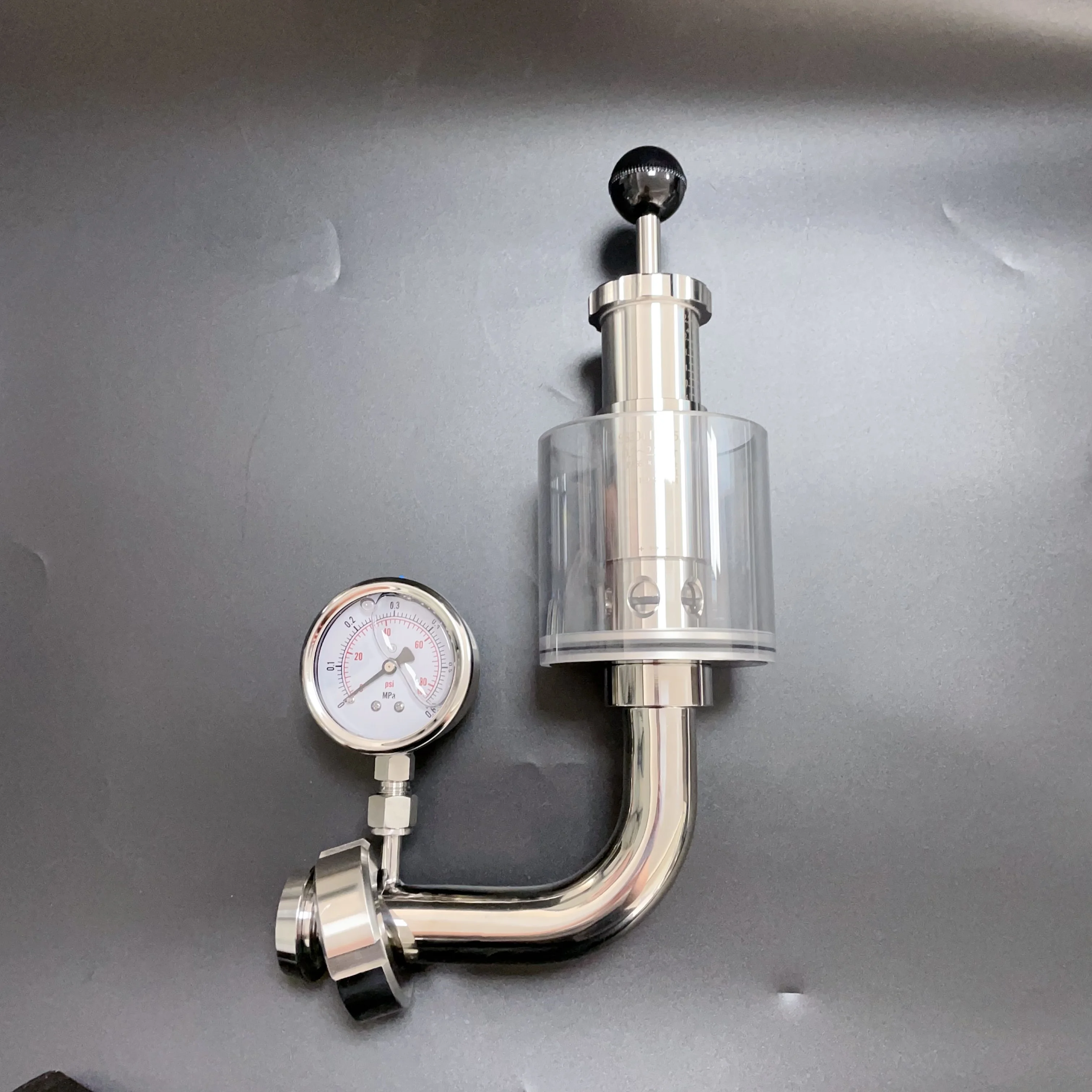 stainless steel union Spunding Valve with Manometer Beer Brewing Fermenting Equipment union Type home brew