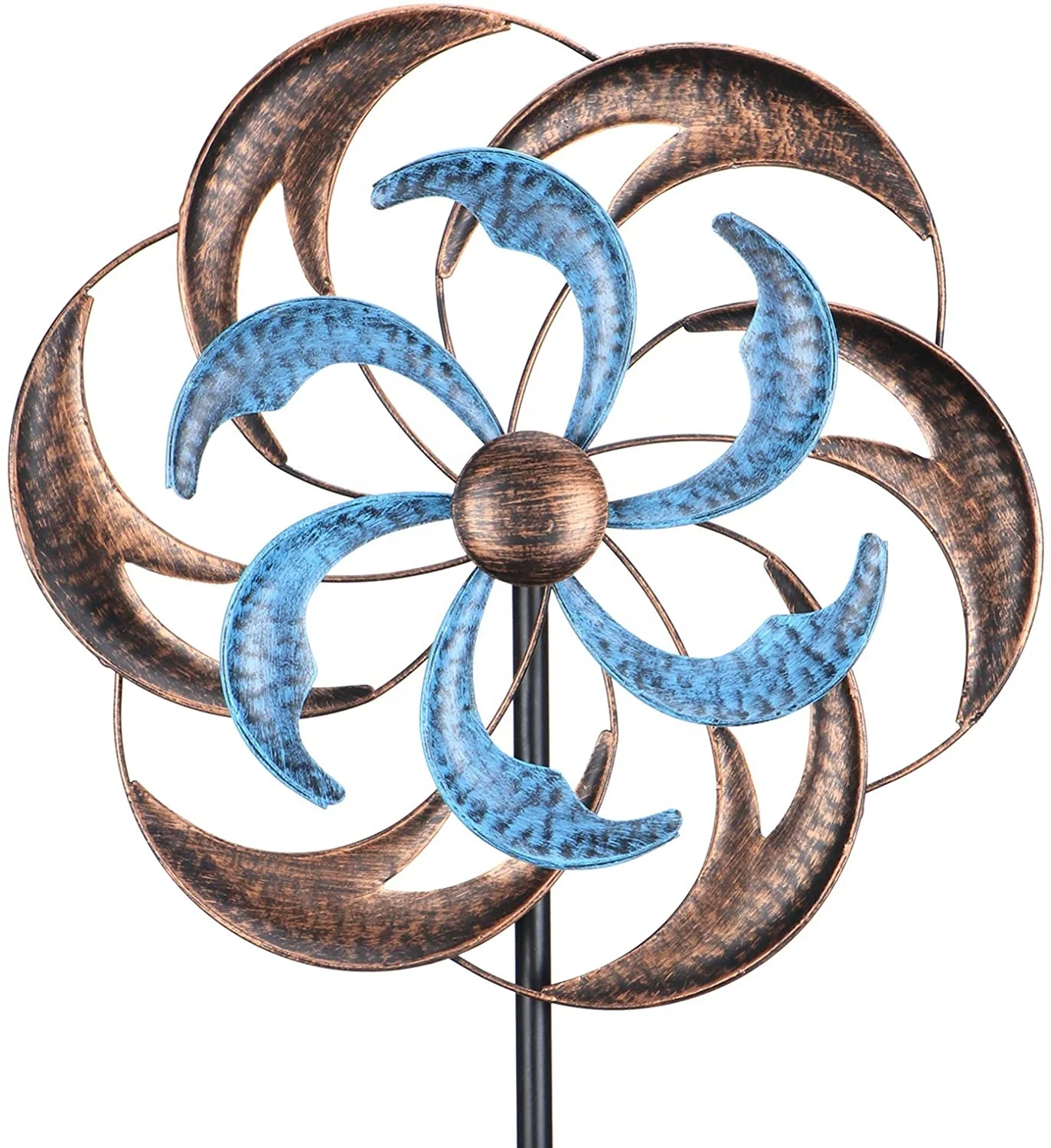 designer of iron 360 wind spinner for prMetal windmill of garden special price