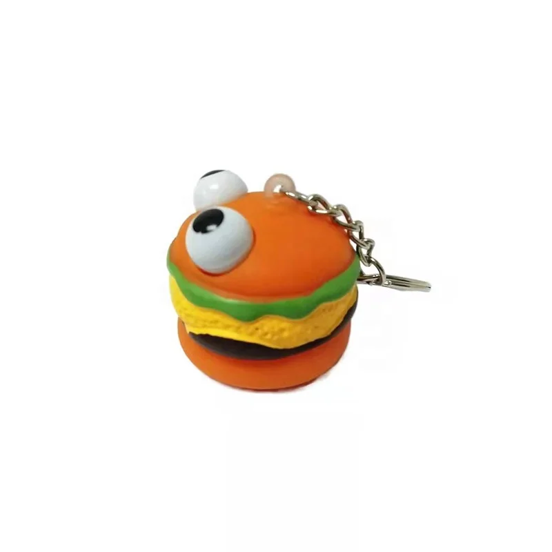 3d eyes popper sausage vinyl keychains custom squeeze hot dog