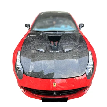 Upgrade Facelift Carbon Fiber Transparent Glass Front Engine Hood Cover For Ferrari California T