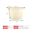 Cubo de barro blanco de 18 cm de profundidad, sin asa