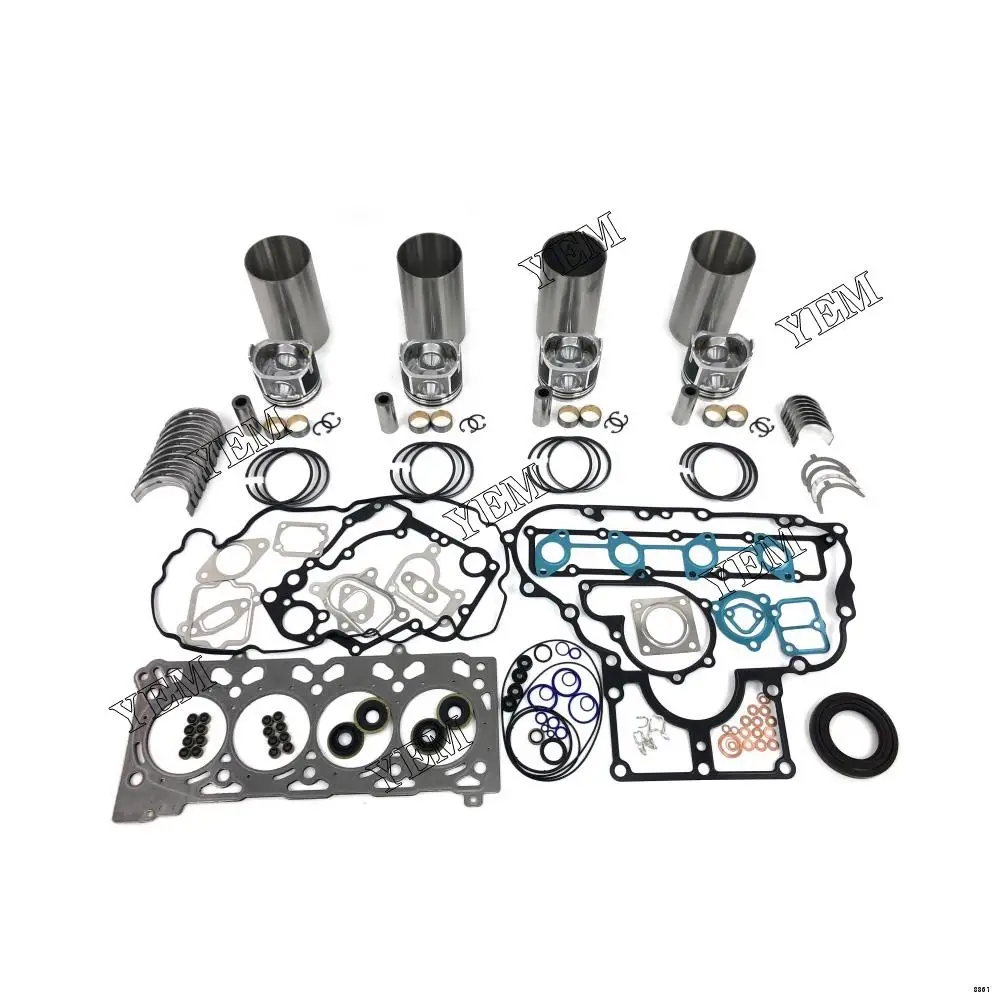 V2607 Repair Overhaul Kit With Head Gasket Set Piston Rings Liner Kit Engine Bearing for Kubota