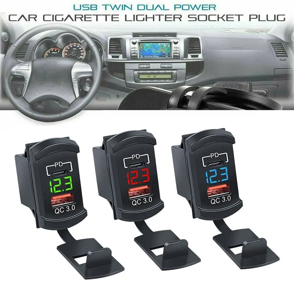 12V USBコンセント マリンカーチャージャーソケットパネル 防水ボート 携帯電話 ロッカースイッチパネル 12ボルト デュアルUSB電源コンセント シガレットライ : 12V USBコンセントパネル:2022年最新 12ボルト USB