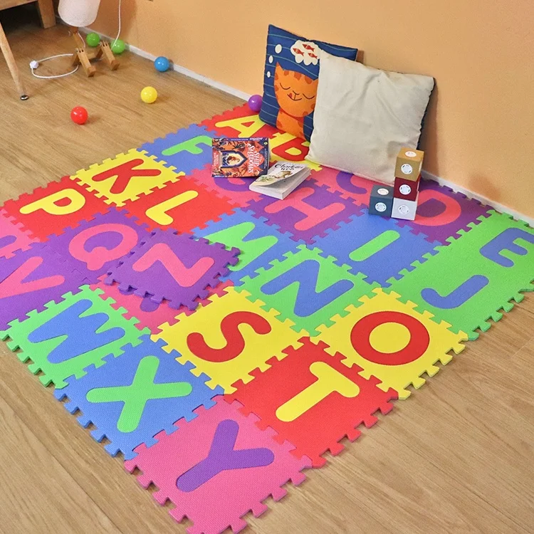Waterproof Easy to Clean EVA Foam Mat Floor Mat Alphabets Puzzle Mat Fitness Soft Play