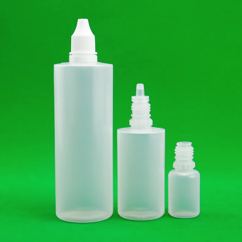 LDPE Plastic Boston round Dropper Bottle Soft PE for Tattoo Ink with Screen Printing and Oil Tip