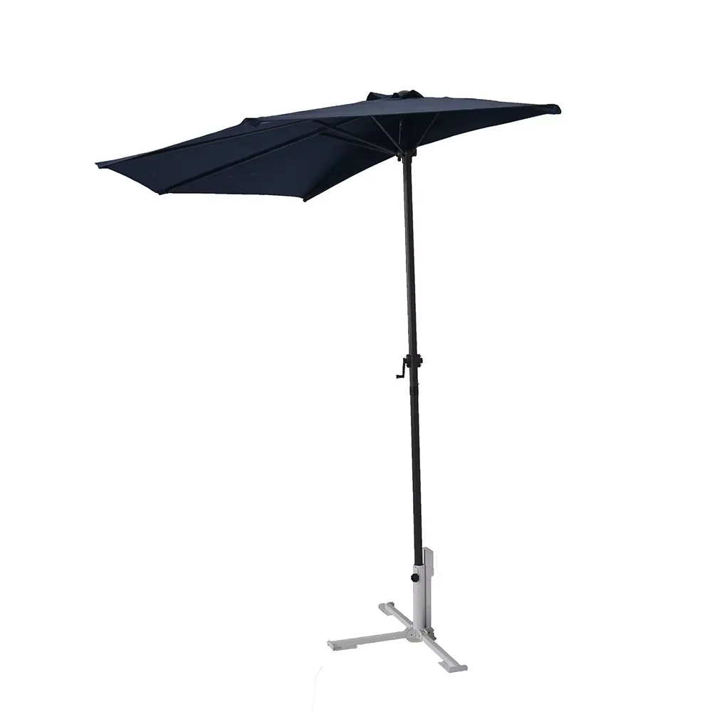 Outdoor Half Patio Umbrella Wall Balcony Half Round Sunshade Market Yard Garden Parasol