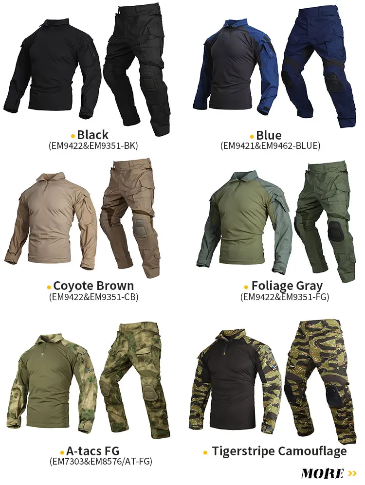 Emersongear Custom G3 Camouflage Tactical Clothing Shirt Pants Frog ...