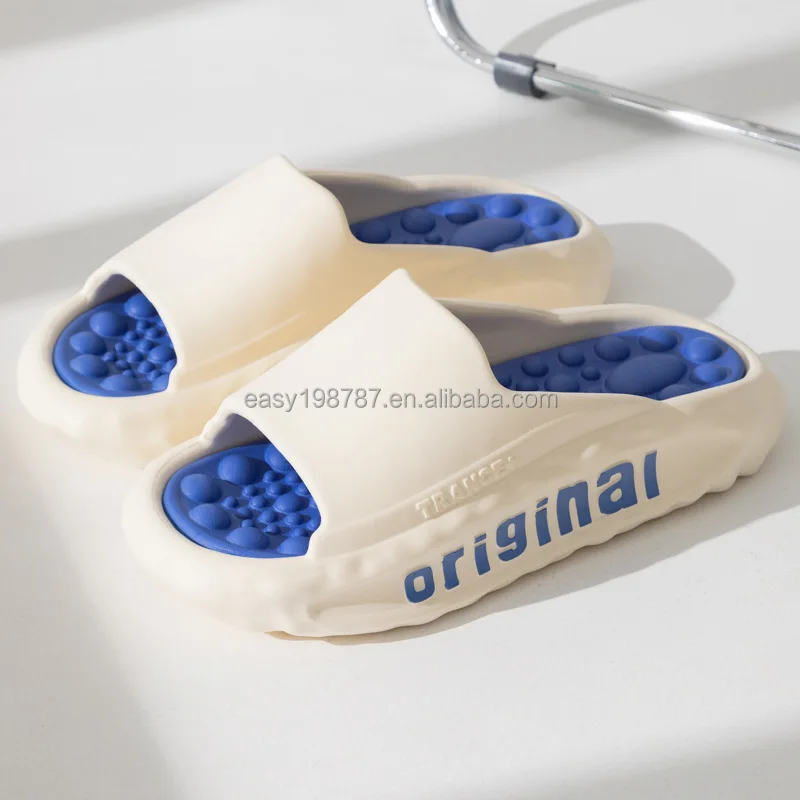 Customize house flats shoes men bathroom slipper EVA outdoor casual shoes with big size for wholesale