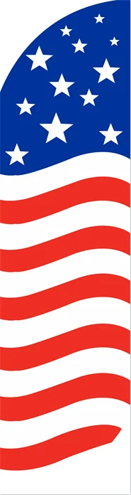 Free Design Customize Firework Feather Banner Flag US Flag Design Swooper Flag Open Business Sail Banner