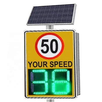 Driveway Solar Panel Powered Led Detector Display Radar Check Speed ...