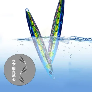 WC-4 Saltwater Sinking Fishing Metal Jig Lure 60g/80g/120g/150g/200g/250g 3D Printing Fishing Jigbait Metal Jigging Lure – Metal Jig – view 5