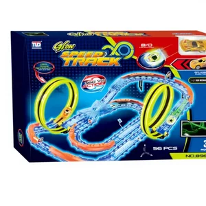 Chengji Remote Control Variable Speed Luminous Plastic Track Racing Car Infrared Outdoor Indoor Parent-Child Electric Slot Toy