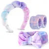 Correa de muñeca con interfaz de costura y juego de 4 piezas tie-dye