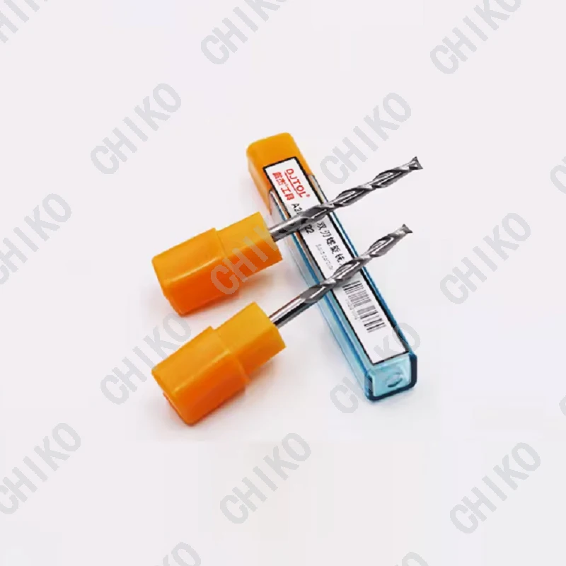 DJTOL 2 Flutes Spiral Bits Computer Engraving Machine Cutter Precision Engraving Machine Tools A2LX Engraving Tools N2LX