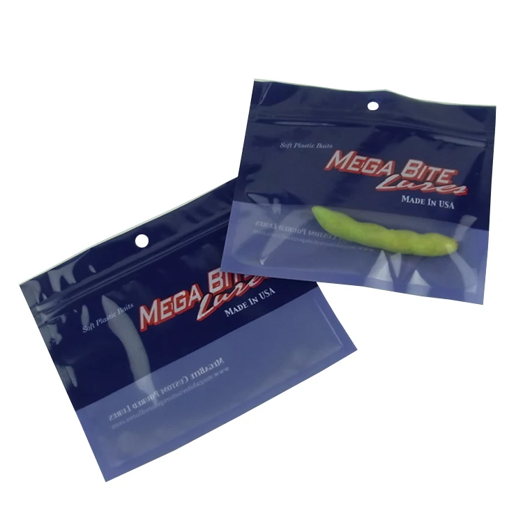 Design Printed Foil Laminated Resealable Zipper Pouch Food Fish Lure