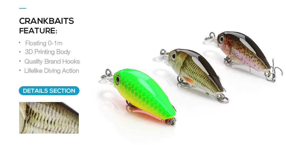 Crankbait Hardbait Wobbler Set 8 Stück Fishing