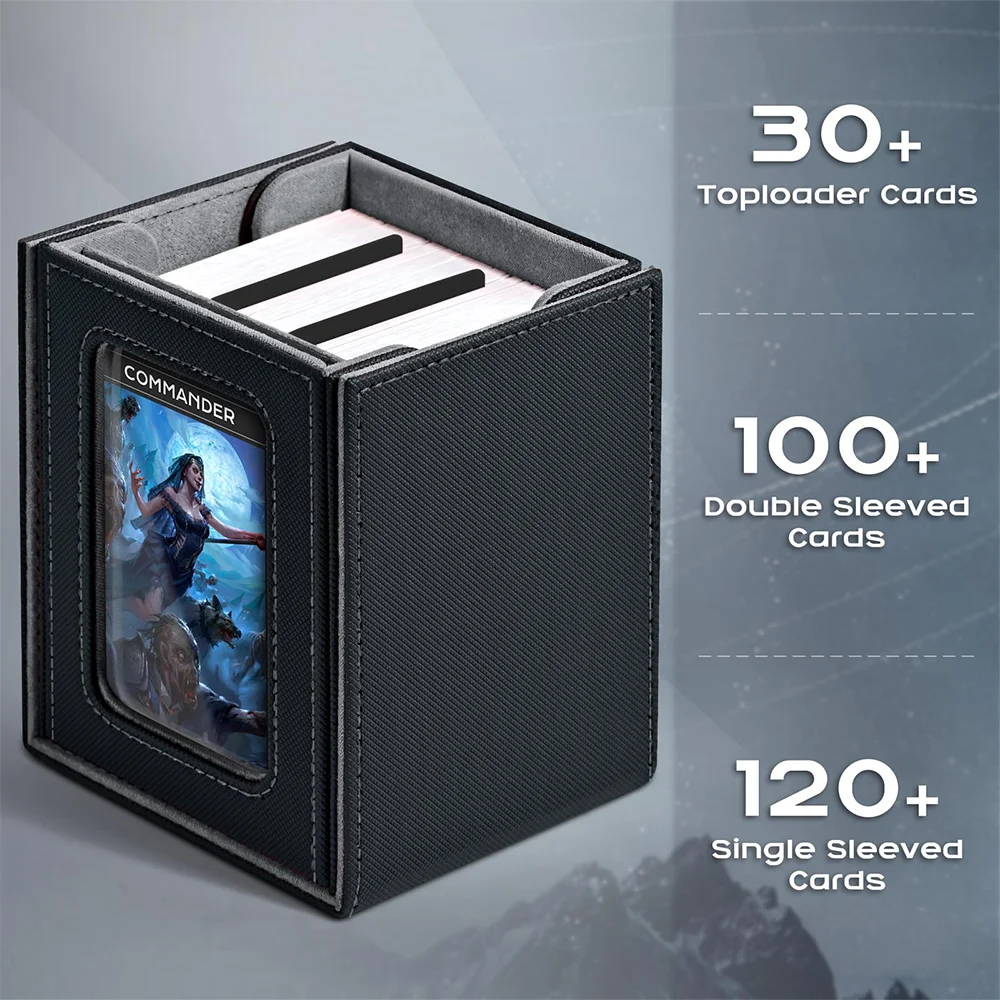 Card Deck Box for MTG Commander Decks Leather Deck Card Case for TCG Cards  with Magic Locking| Alibaba.com