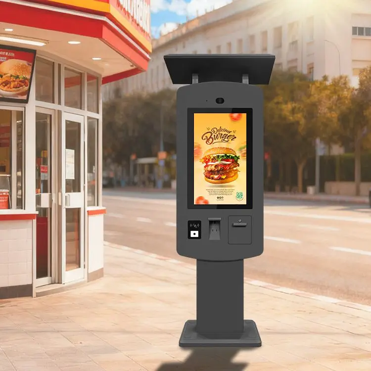 High brightness outdoor self service kiosk display